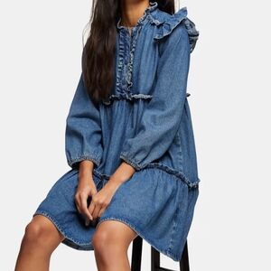 Ruffled Denim Dress SOLD OUT